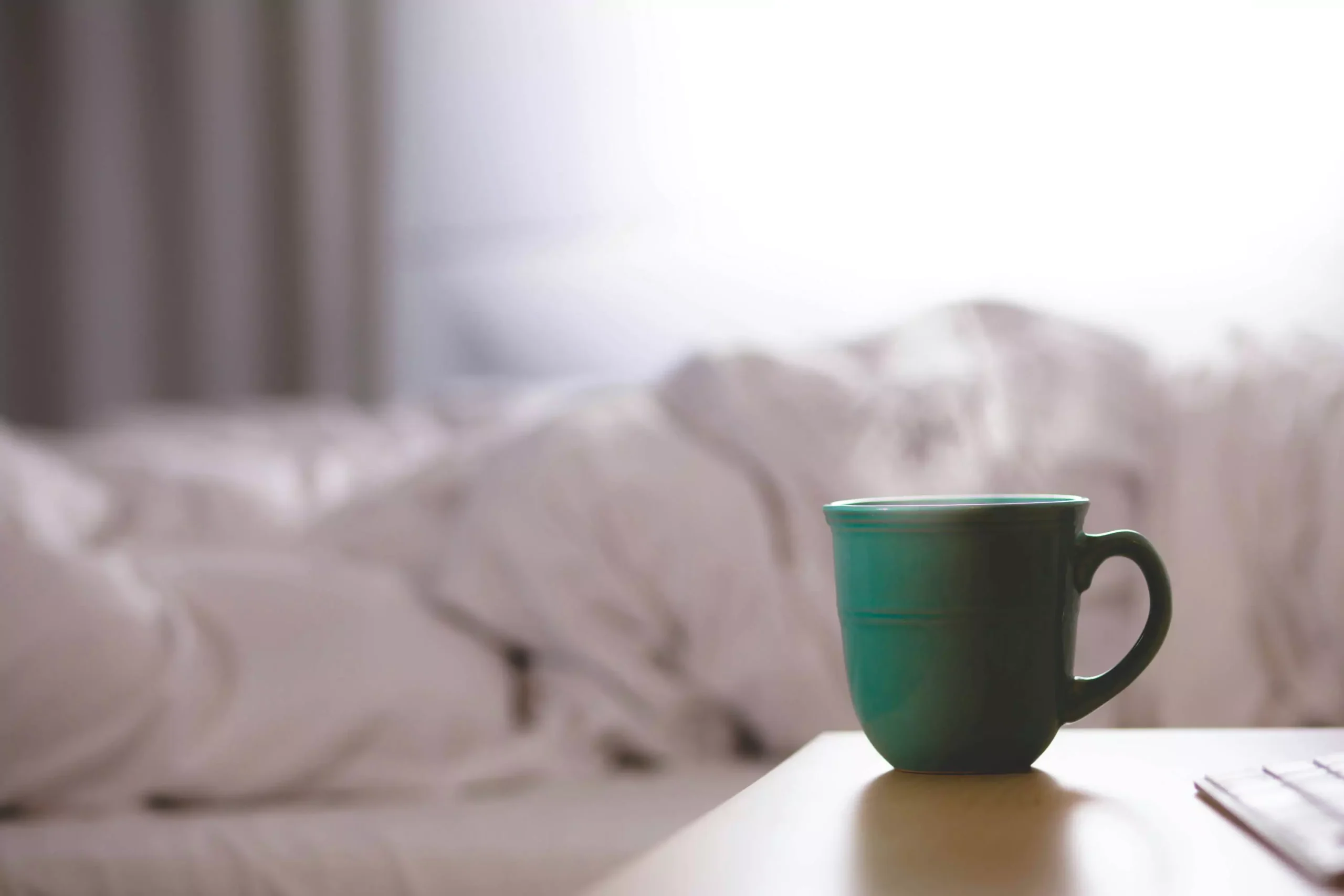 Green Cup with hot coffee