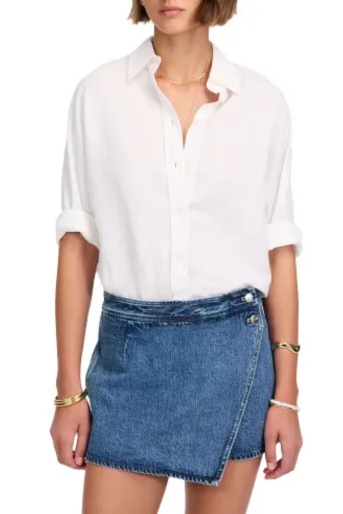 denim skort