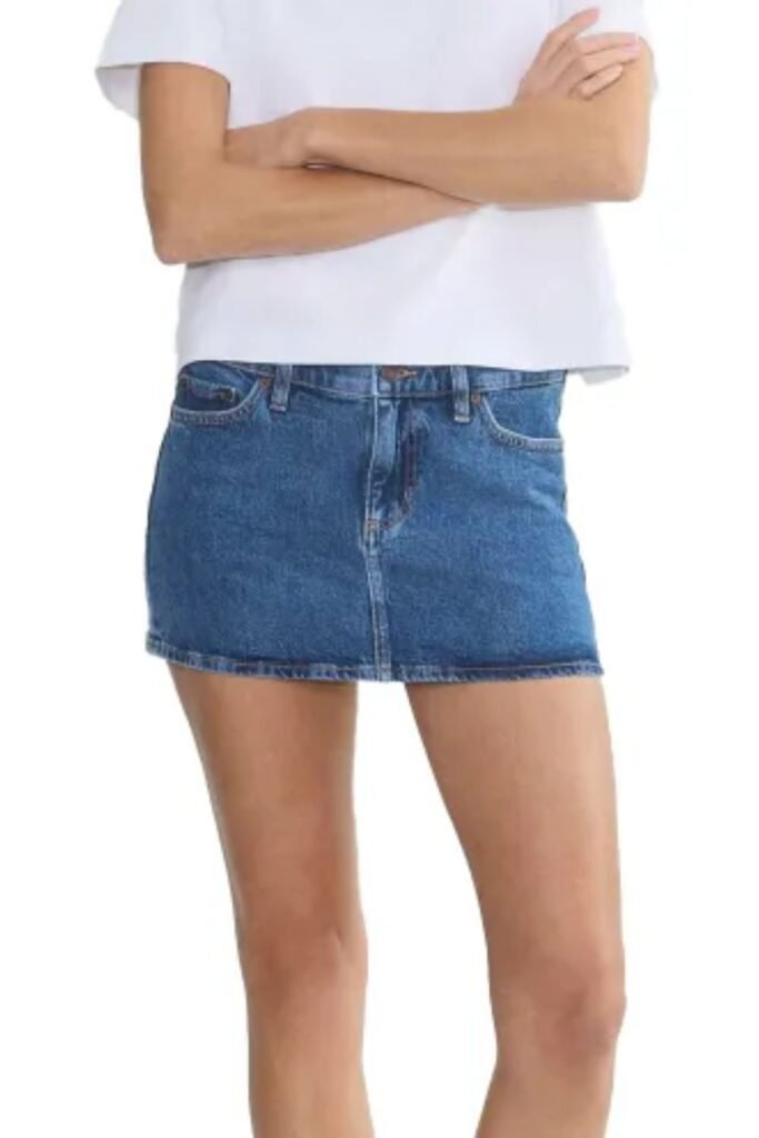 denim skort