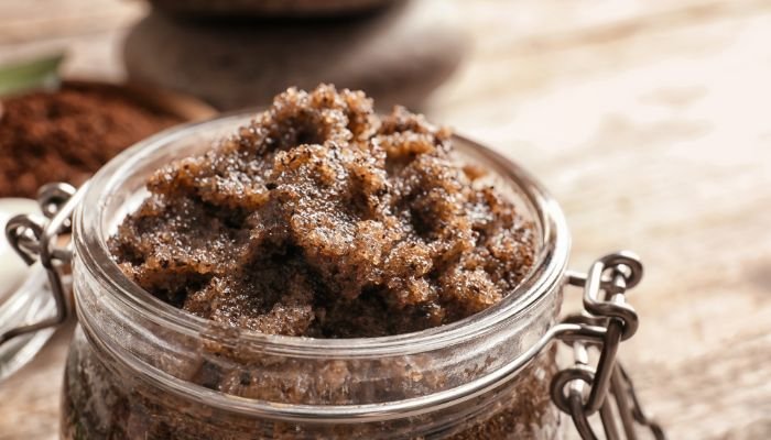 DIY coffee scrub