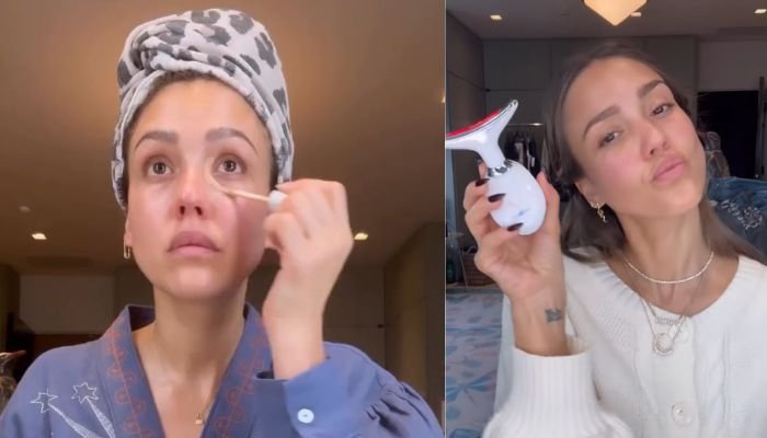 Jessica Alba makeup free