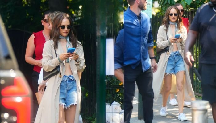 Natalie Portman trench coat look