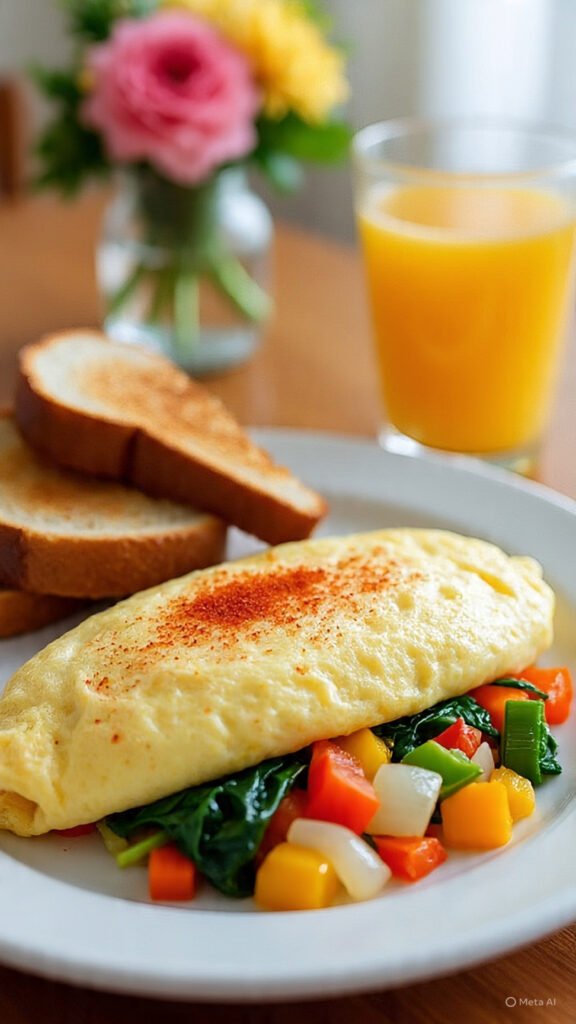 Egg White Omelet with Vegetables