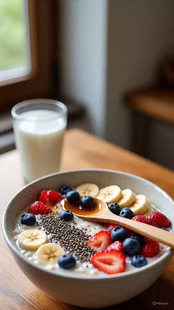 Overnight Oats with Chia and Fruit