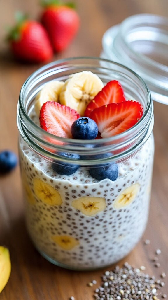 Overnight Oats with Chia and Fruit