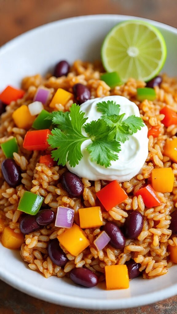 Rice and Beans with Veggies