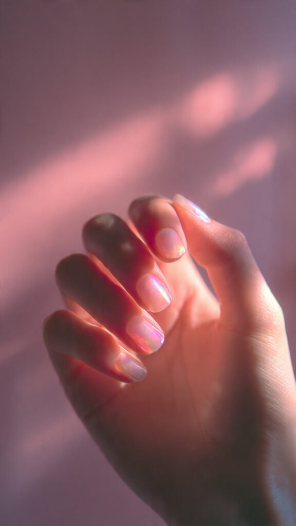 Pink Aura Nails