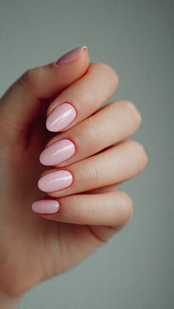 pink chrome accent nails