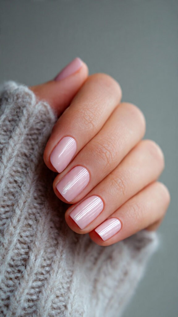 pink chrome accent nails