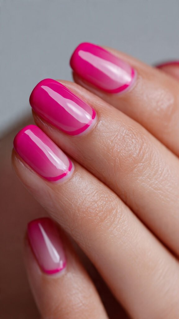 pink french tip nails