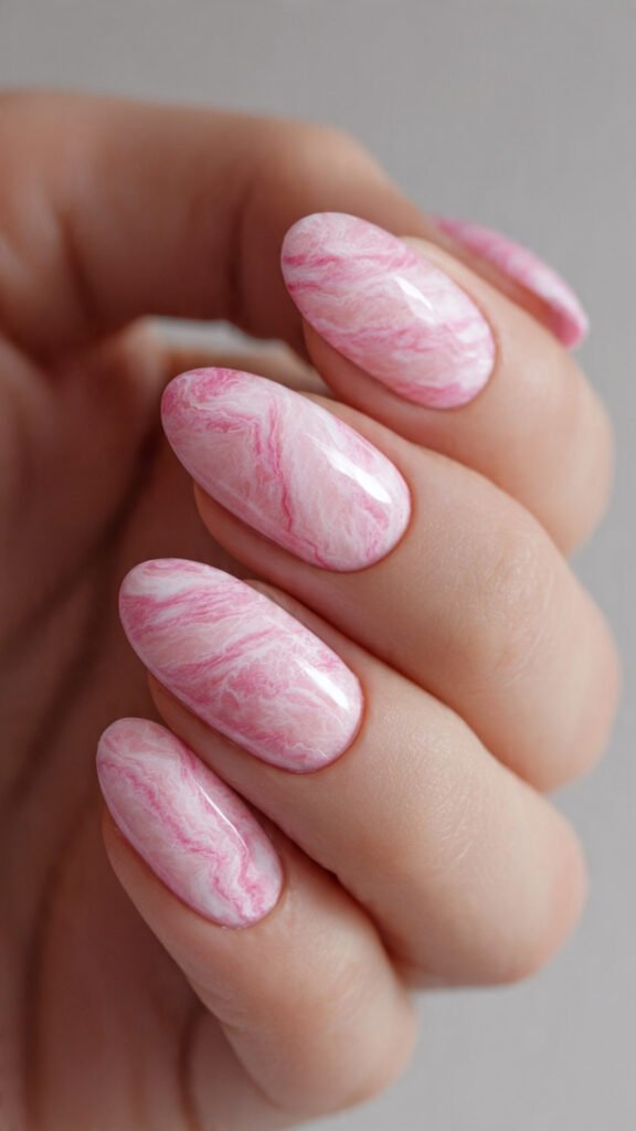 rose quartz pink nails